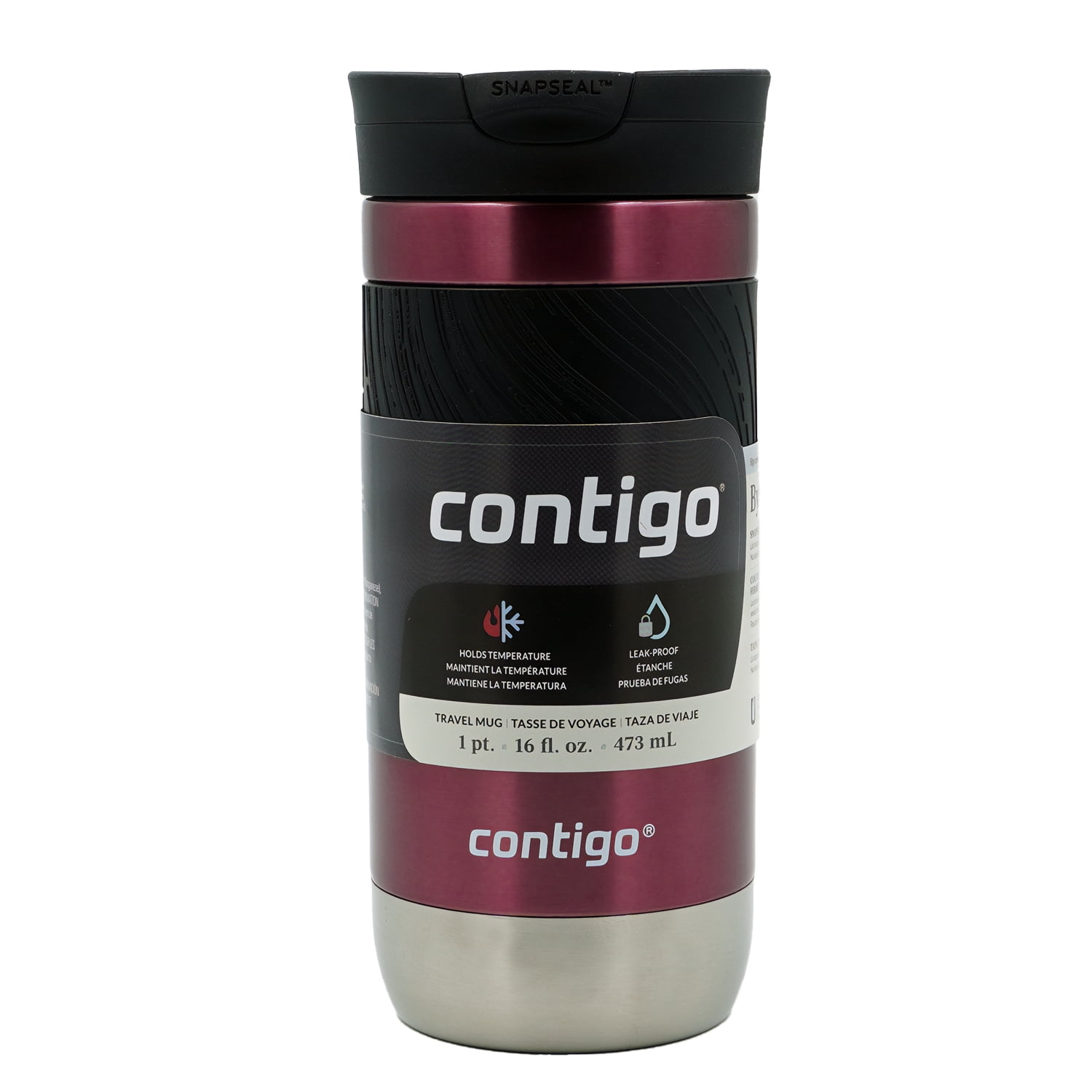 Contigo 16 oz. Byron 2.0 SnapSeal Stainless Steel Travel Mug - Azalea