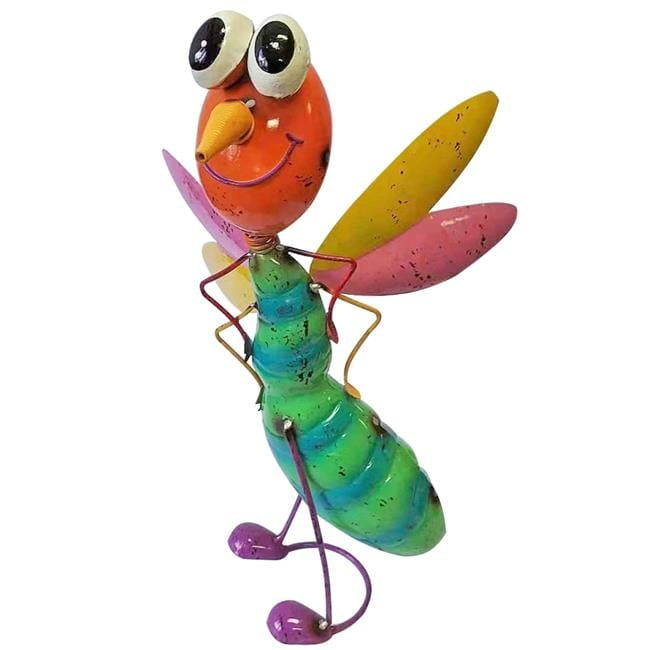 Enameled Metal Bug Garden Statue