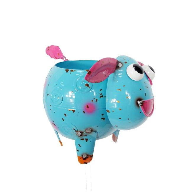 Continental Art Center  Colorful Enameled Metal Sheep Planter - Mini