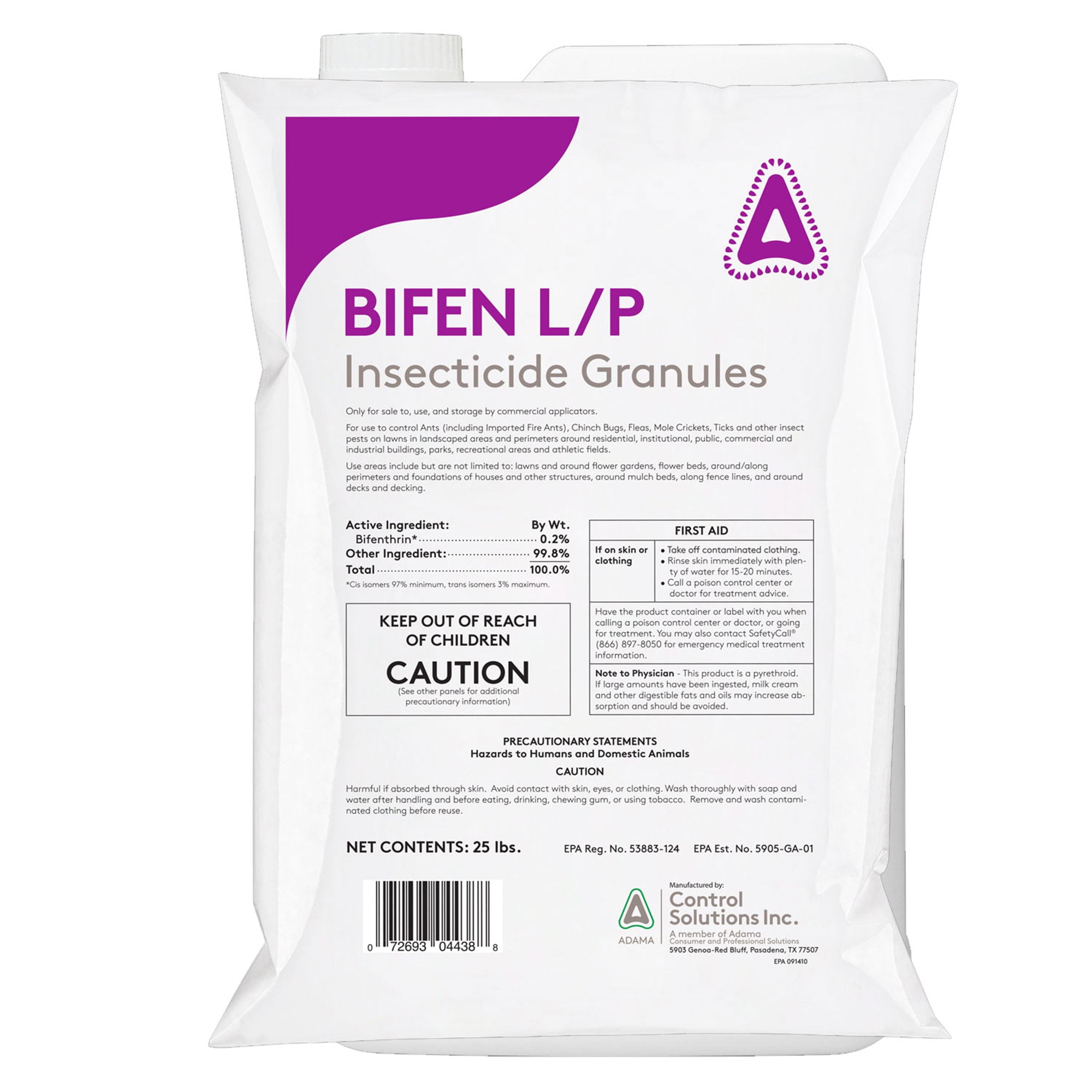 Control Solutions Bifen L/P Granules Pest Insect Control Granules, 25 Lb