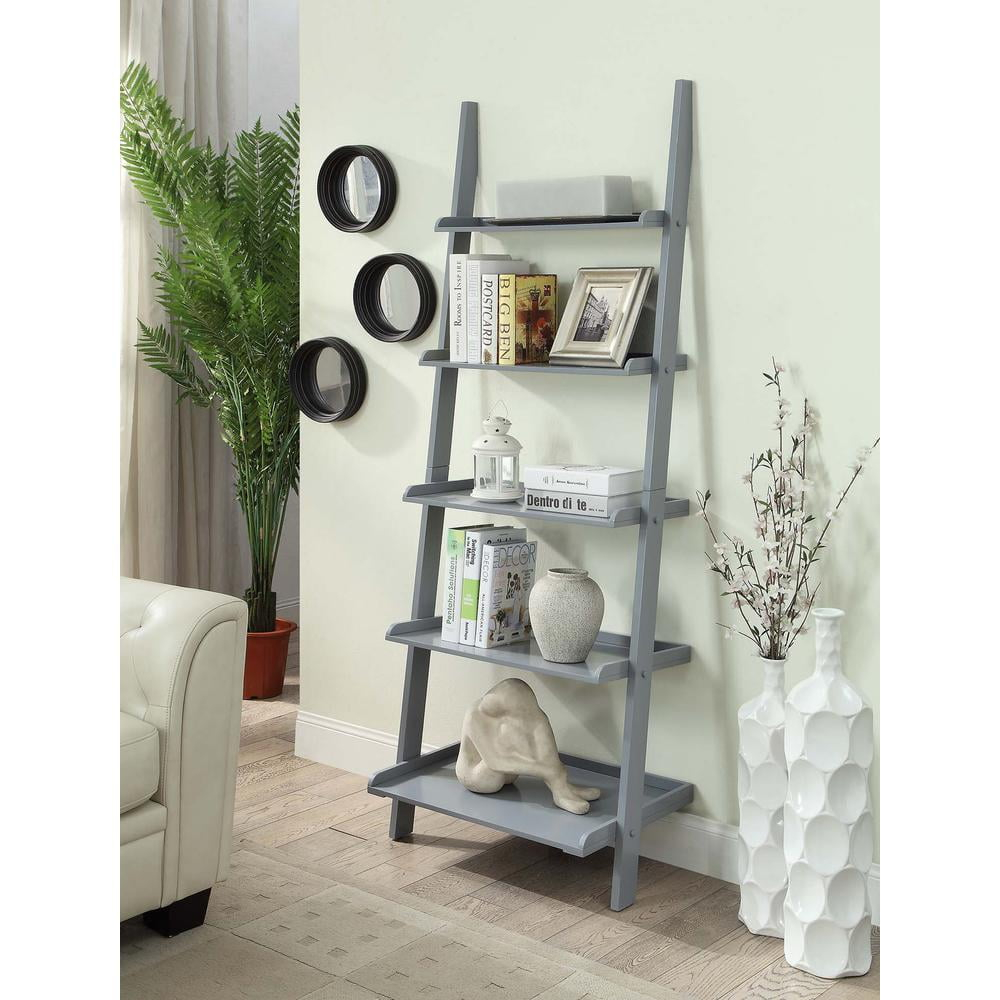 Convenience Concepts American Heritage Bookshelf Ladder, Gray