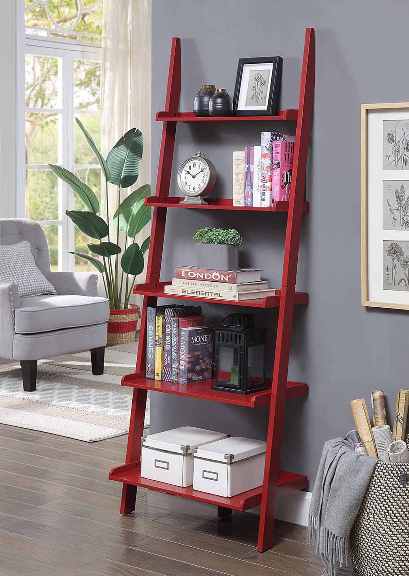Convenience Concepts American Heritage Bookshelf Ladder