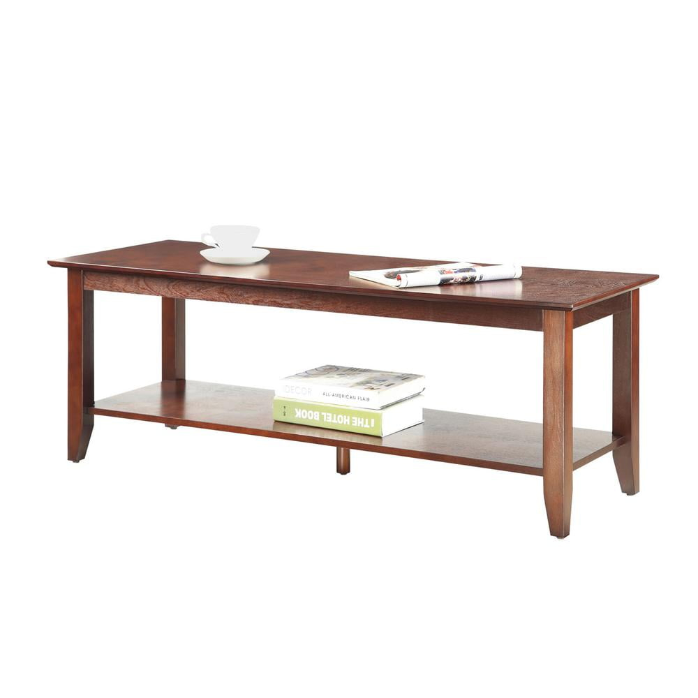 Convenience Concepts American Heritage Coffee Table with Shelf, Espresso
