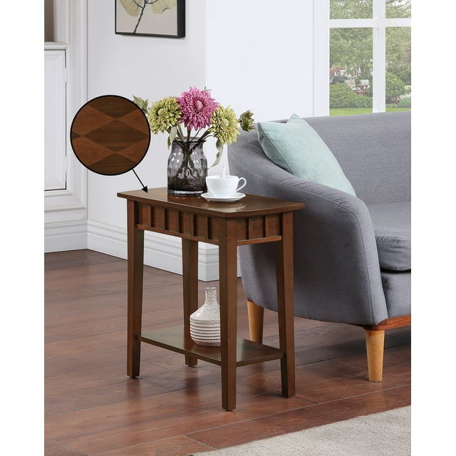 Dennis End Table with Shelf Espresso