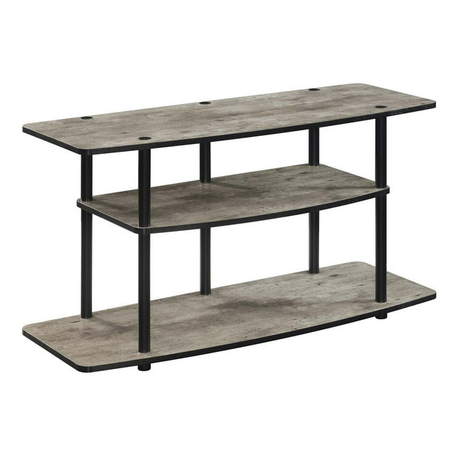 Convenience Concepts Designs2Go No Tools 3 Tier Wide TV Stand for TVs up to 46", Faux Birch/Black