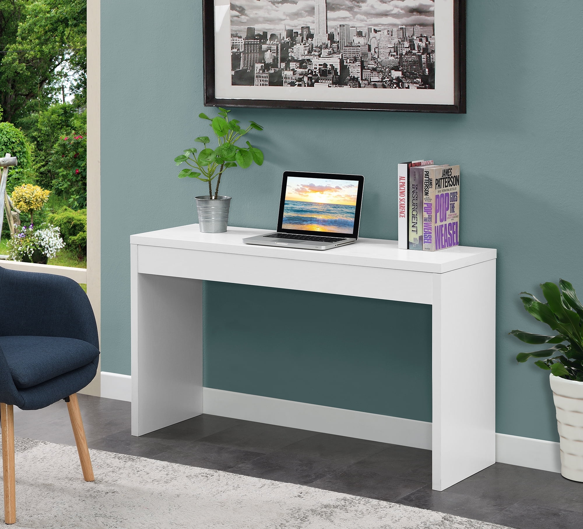 Convenience Concepts Northfield Wall Console in White Wood Finish