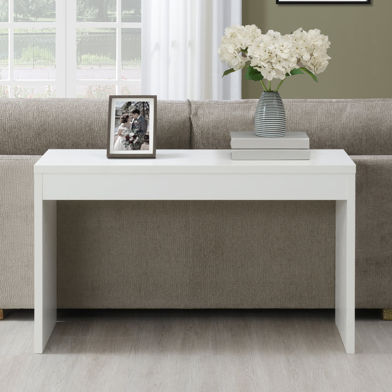 Convenience Concepts Northfield Wall Console in White Wood Finish