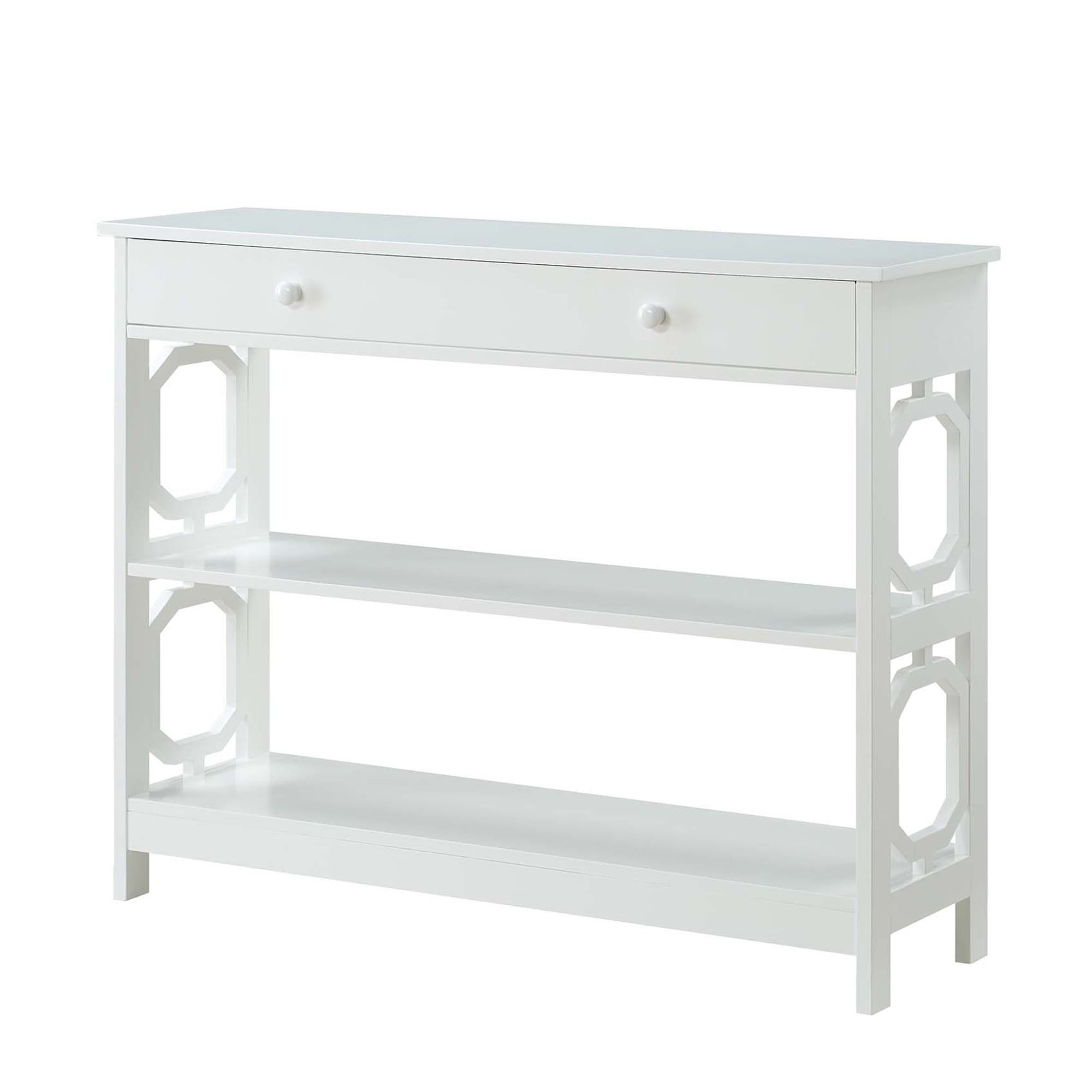 Omega 1 Drawer Console Table with Shelves