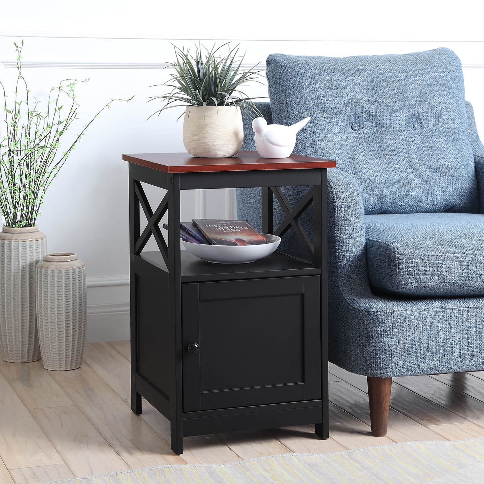 Convenience Concepts Oxford End Table with Cabinet, Multiple Finishes