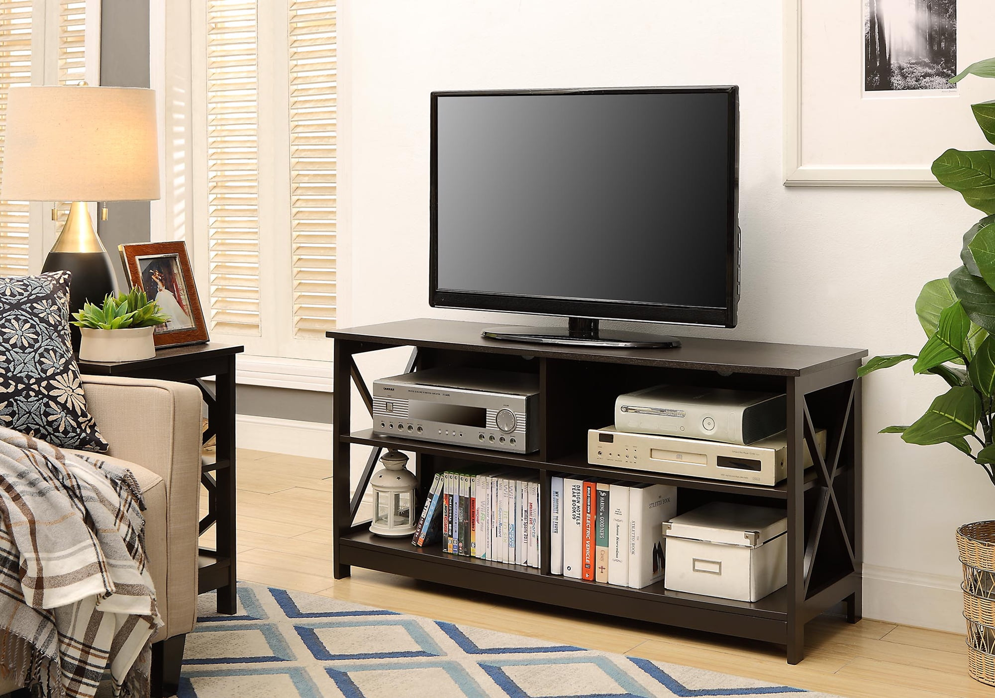 Convenience Concepts Oxford TV Stand in Espresso Wood Finish