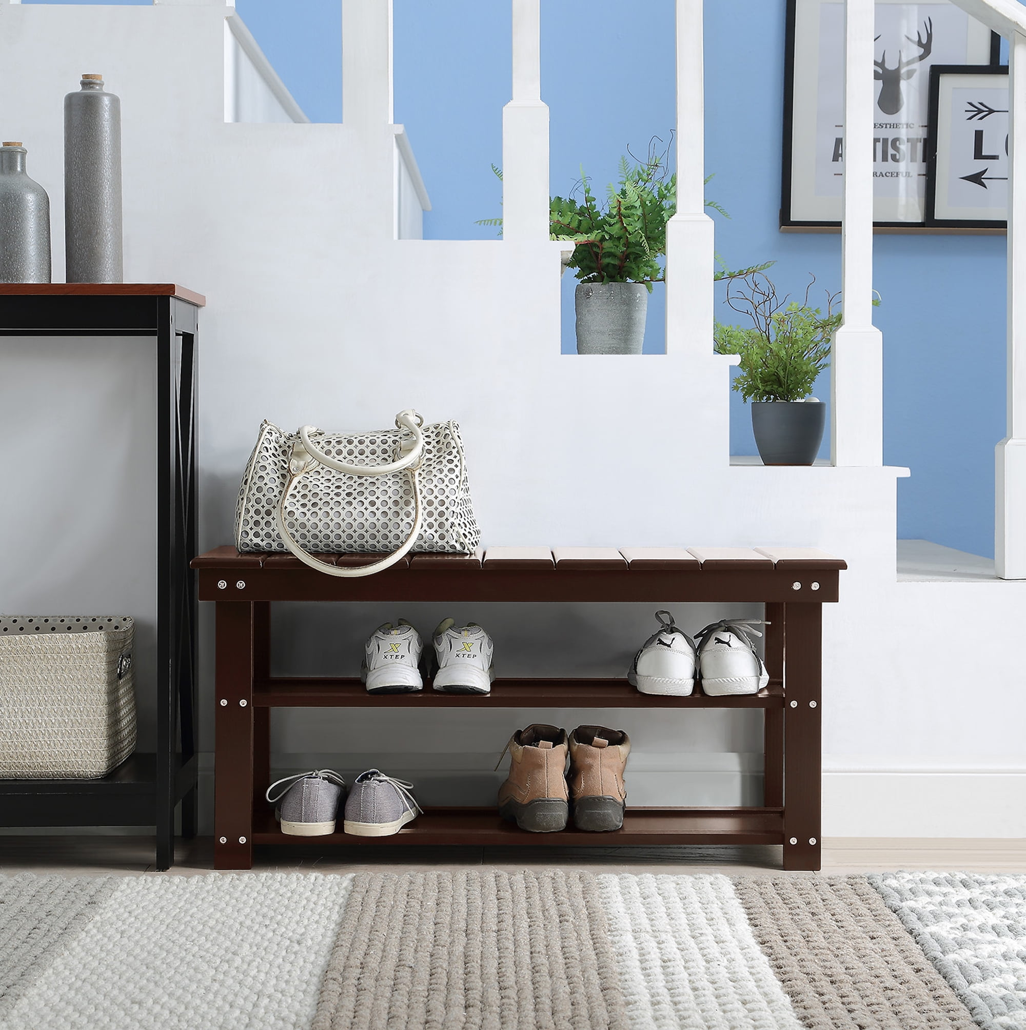 Convenience Concepts Oxford Utility Mudroom Bench, Multiple Finishes