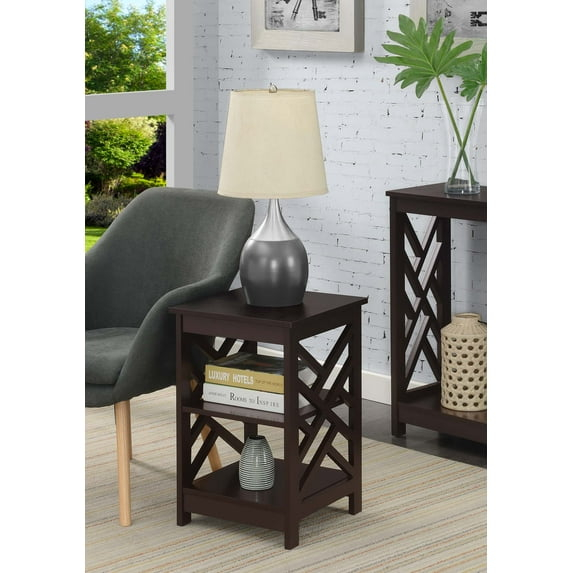 Convenience Concepts Titan End Table with Shelves, Multiple Finishes