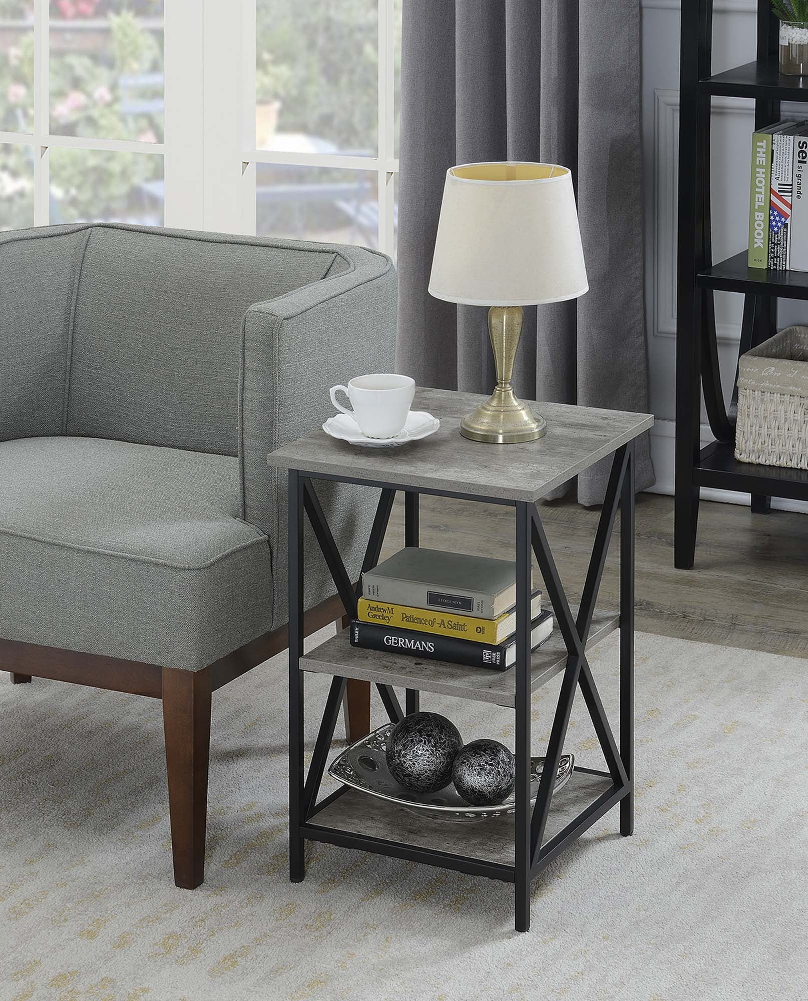 Convenience Concepts Tucson 3 Tier End Table, Faux Birch
