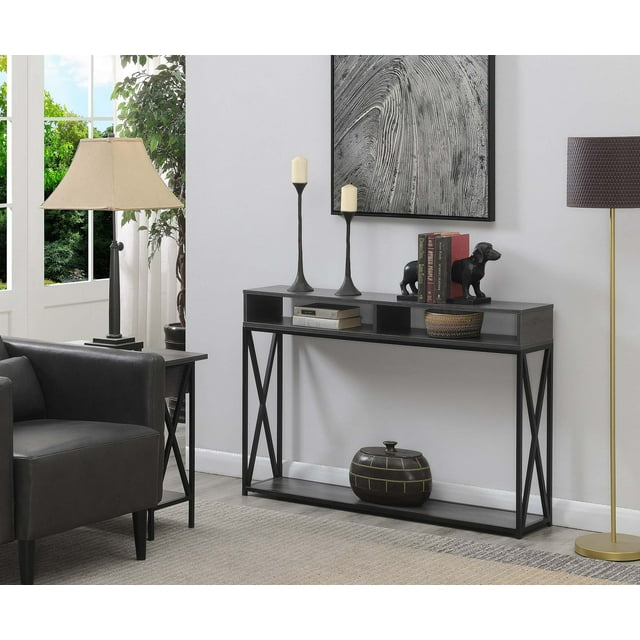 Convenience Concepts Tucson Deluxe 2 Tier Console Table, Multiple Finishes