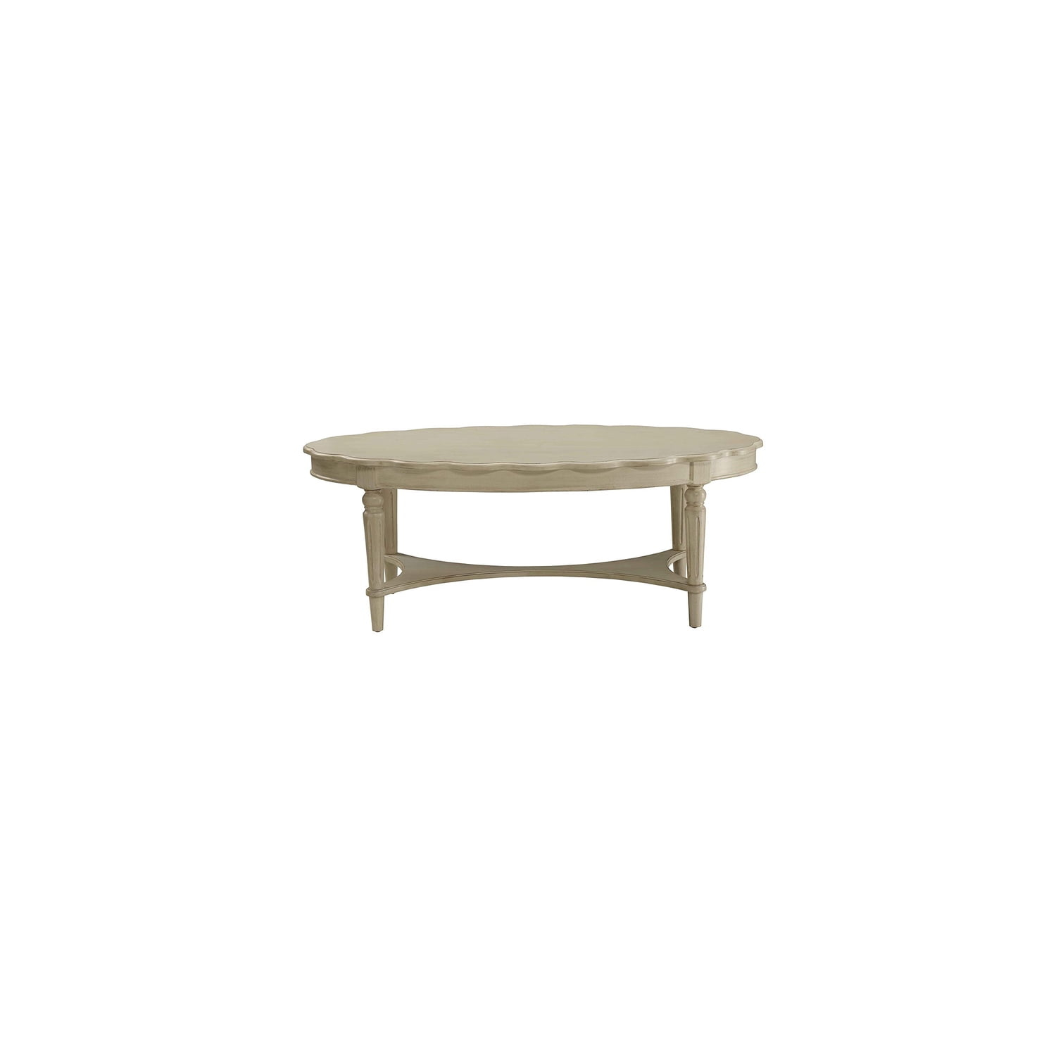 xrboomlife Oval Coffee Table in Antique White