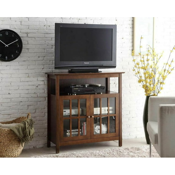 Convenience Concepts Designs2Go Big Sur Highboy TV Stand in Espresso Wood Finish