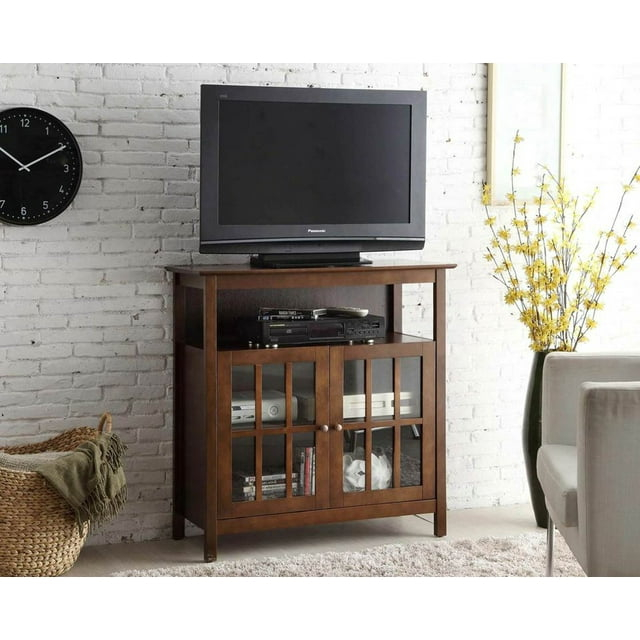 Convenience Concepts Designs2Go Big Sur Highboy TV Stand in Espresso Wood Finish