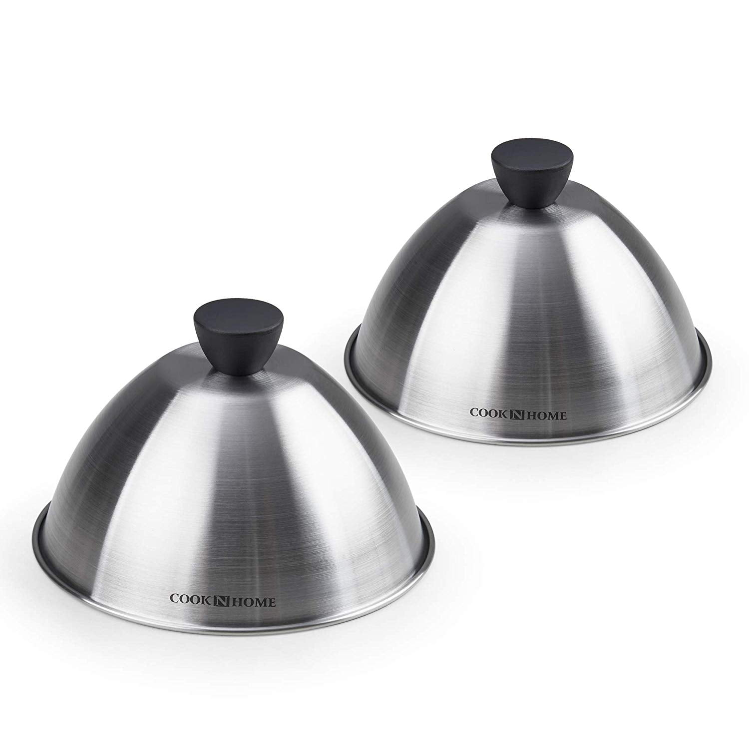 Cook N Home Cook N Home 6 in. 2 Pieces Stainless Steel Lid (Set of 2)
