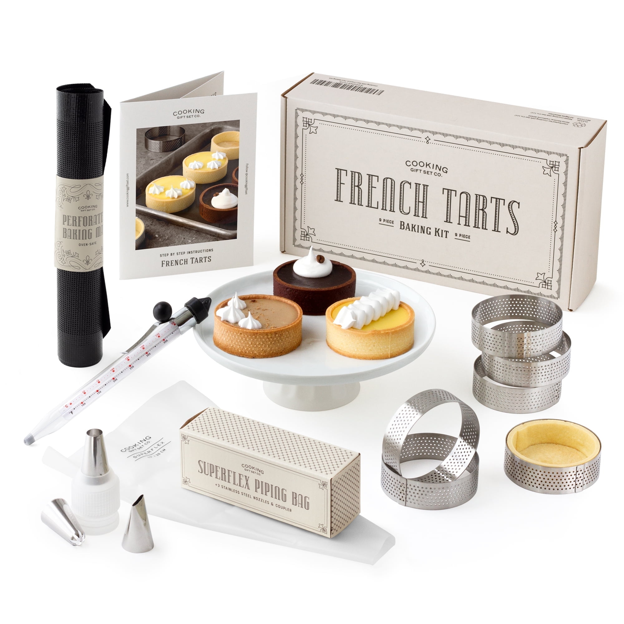 Cooking Gift Set Co | French Tart Baking Kit | Baking Gifts for Mom, Sister, & Friends | Unique French Gifts
