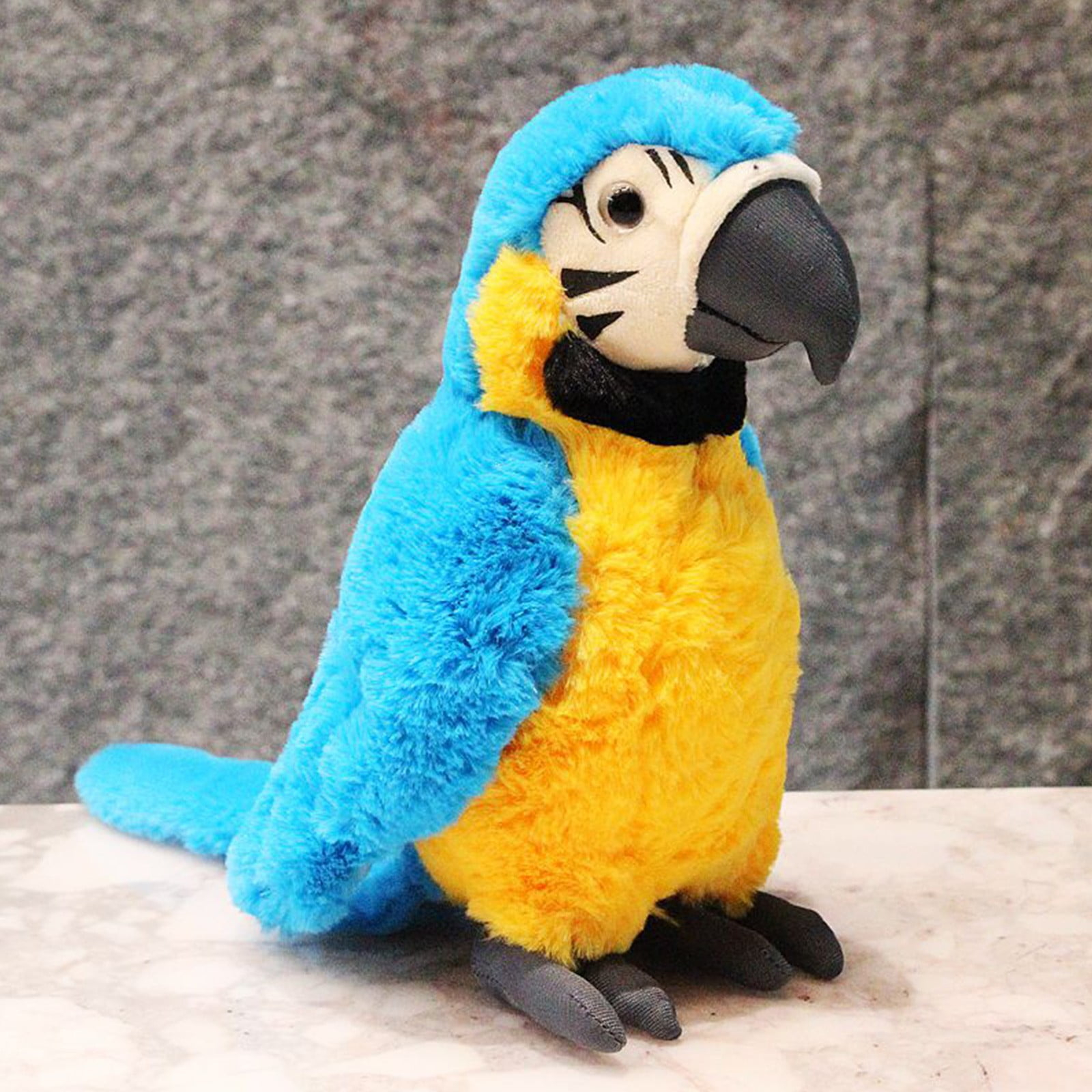 Coollooc The Petting Zoo Macaw Stuffed Animal, Gifts for Kids, Wild Zoo Animals, Blue Macaw Parrot Plush Toy 9.8 inches