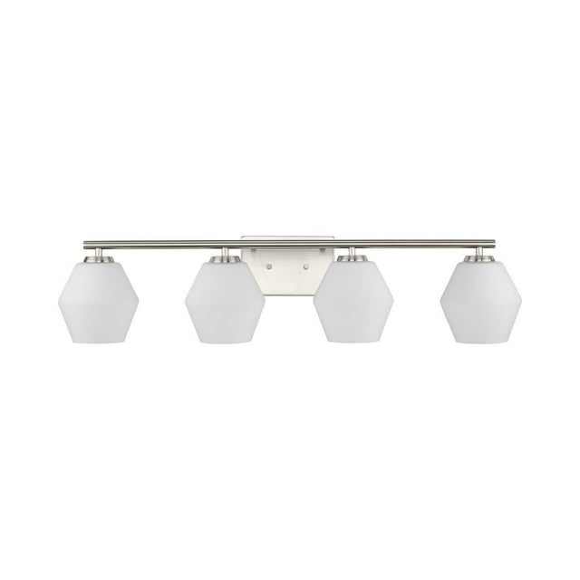 Progress Lighting Copeland 4-Light Brushed Nickel Vanity Light with Opal Glass Shades