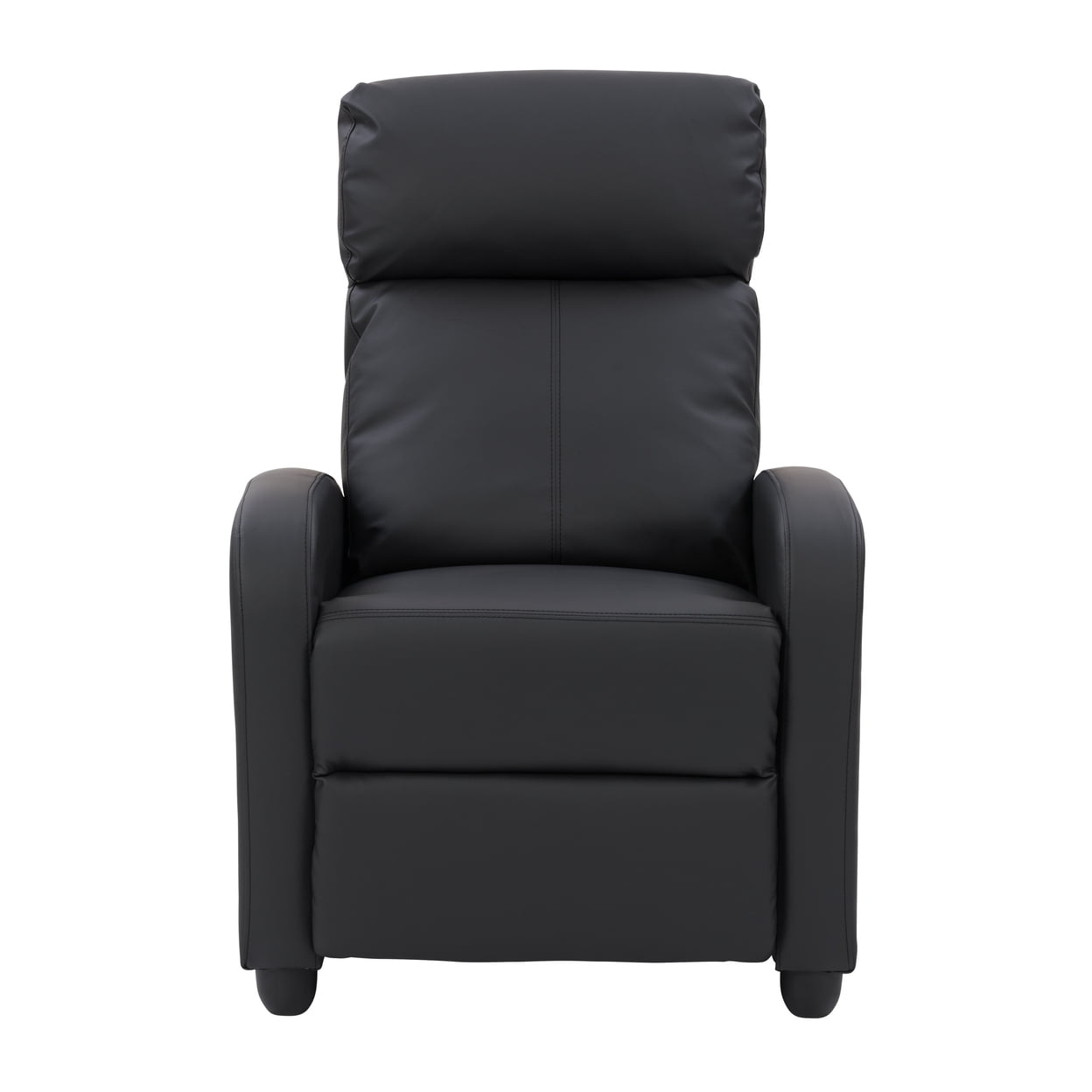 CorLiving Oren Soft and Premium PU Fabric Manual Recliner in Black
