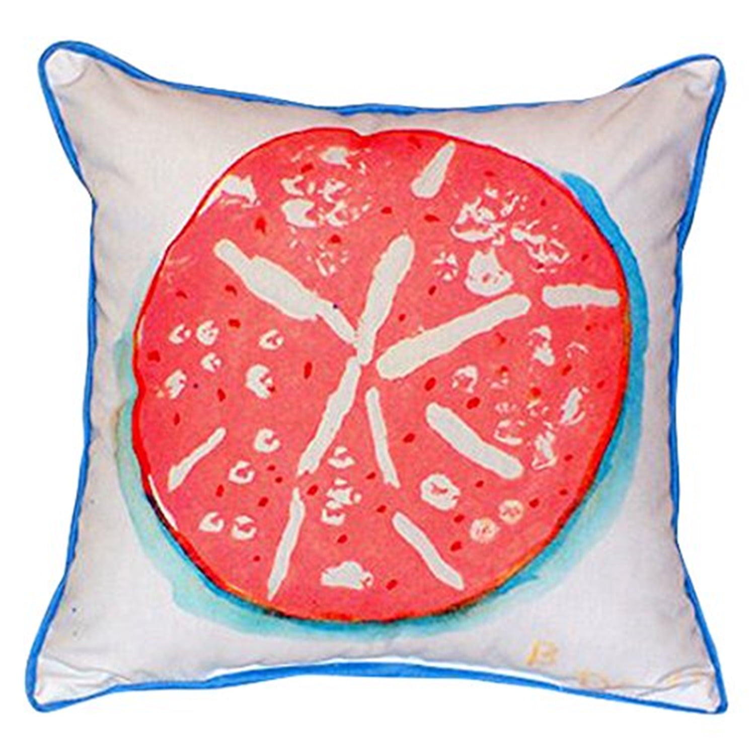 Coral Sand Dollar Large Indoor/Outdoor Pillow 18x18