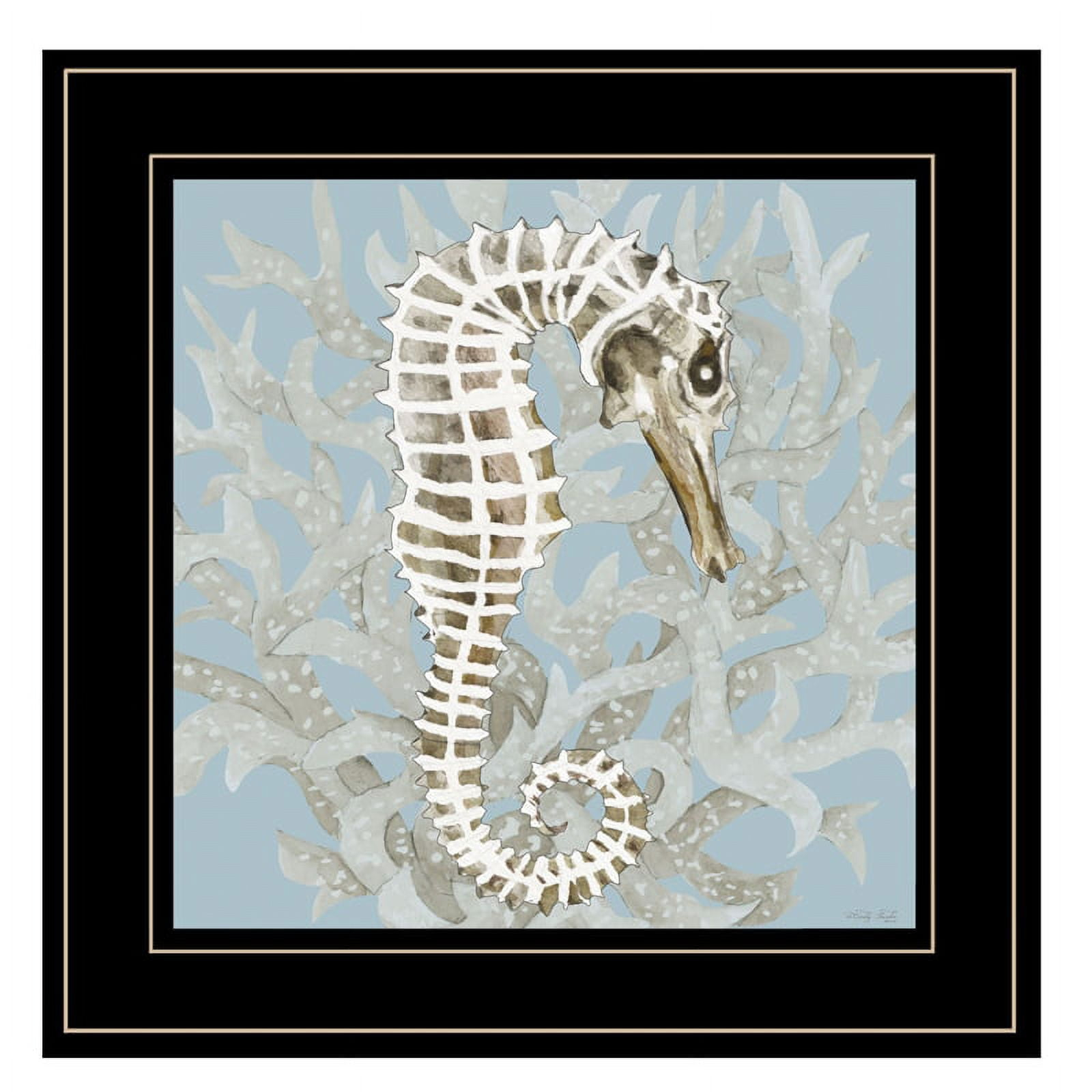 Highland Dunes Coral Seahorse I Framed Wall Art for Living Room, Home Wall Décor By Cindy Jacobs