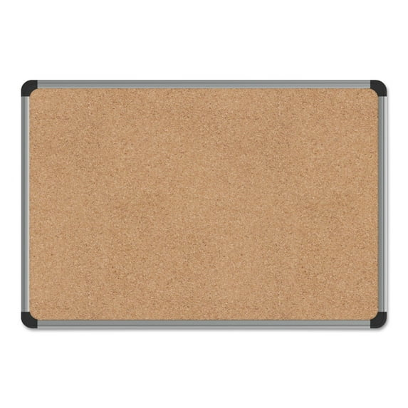 Universal  Bulletin Board  Natural Cork  24 x 18  Aluminum Frame