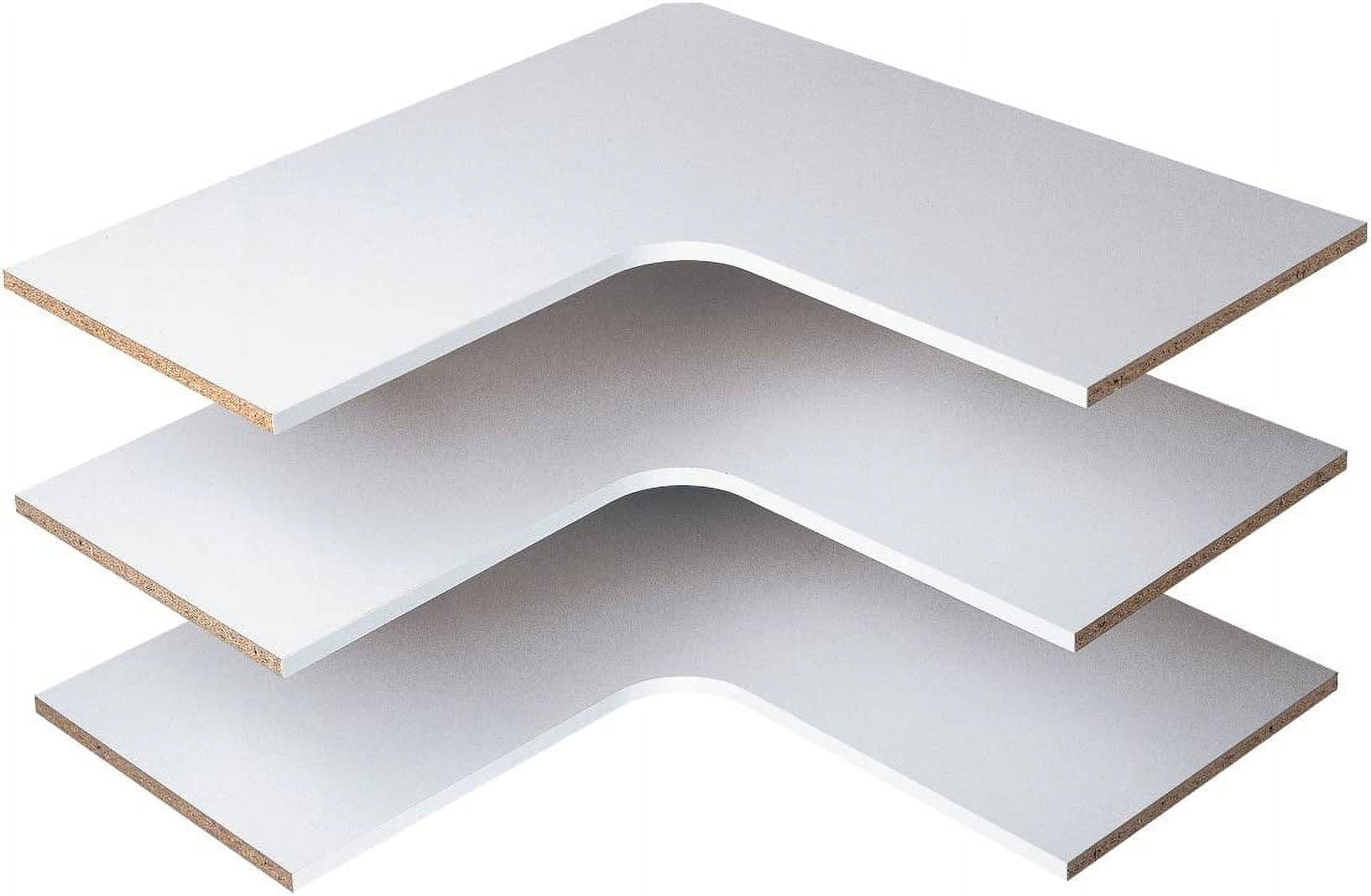 WIixle Corner Shelves Closet Storage, 30"x30" - 3 Pack, White