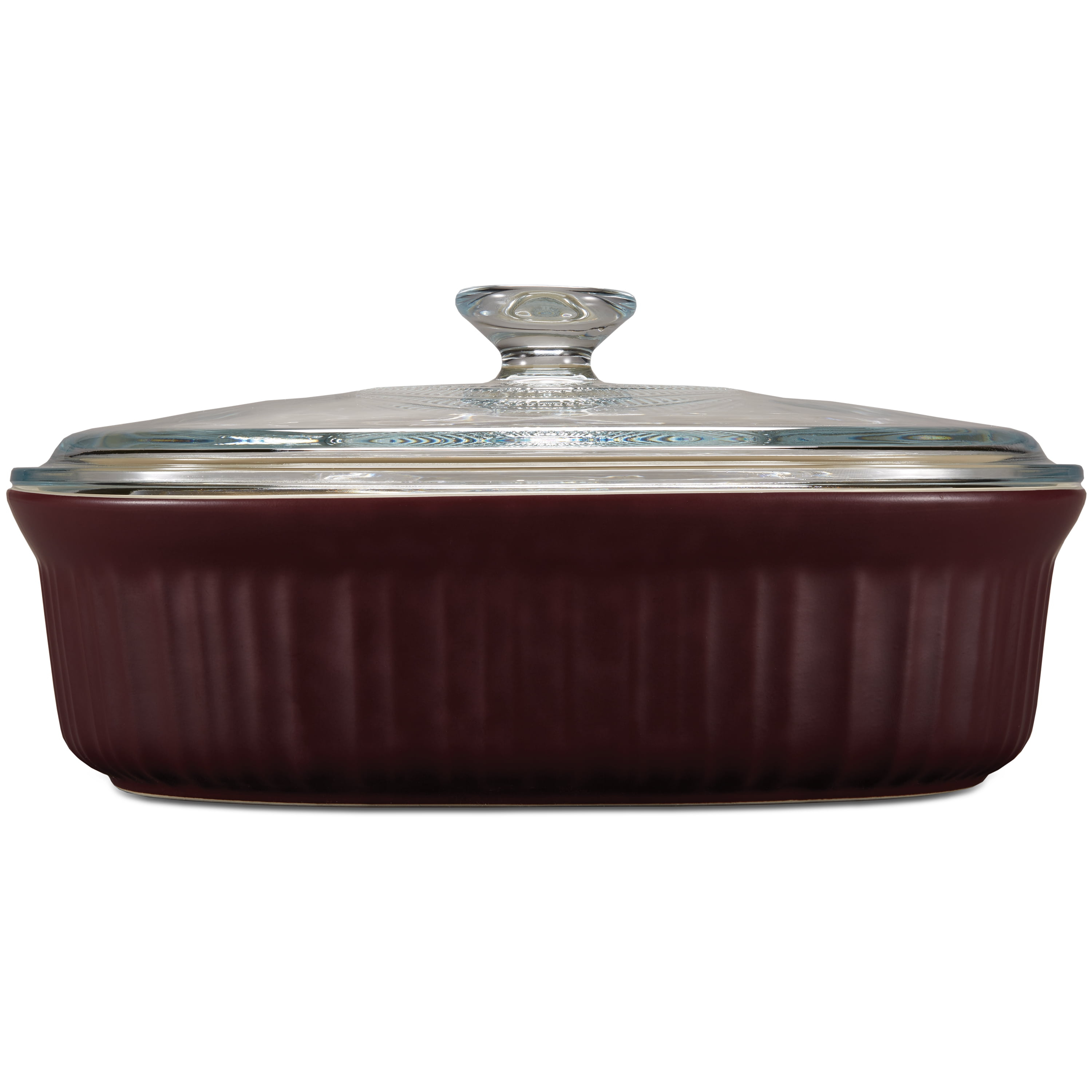 CorningWare French Colors 2.5qt Oval Baking Dish with Glass Lid, Cabernet