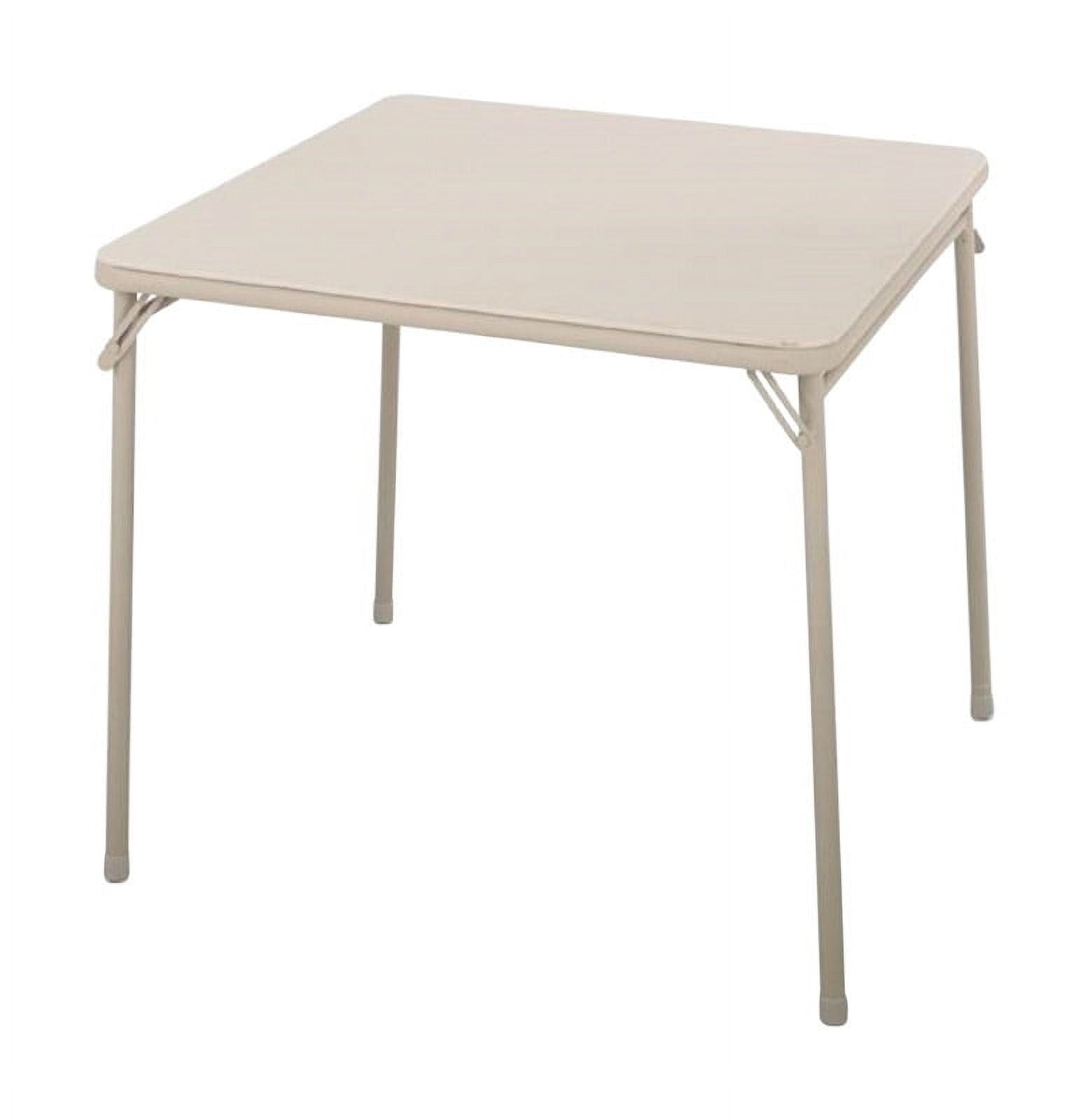 Cosco Square Folding Table 34" Sand Steel Frame, Vinyl Case of 2