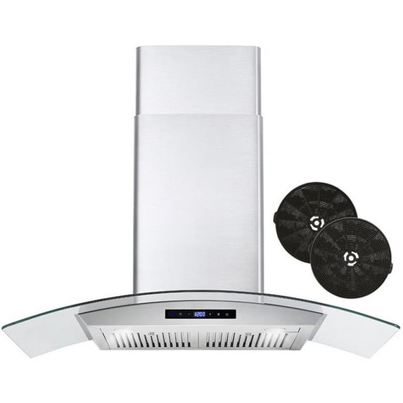 36 in. Vista Collection Ductless Wall Mount Range Hood, Touch Controls, LED Lights, Stainless Steel