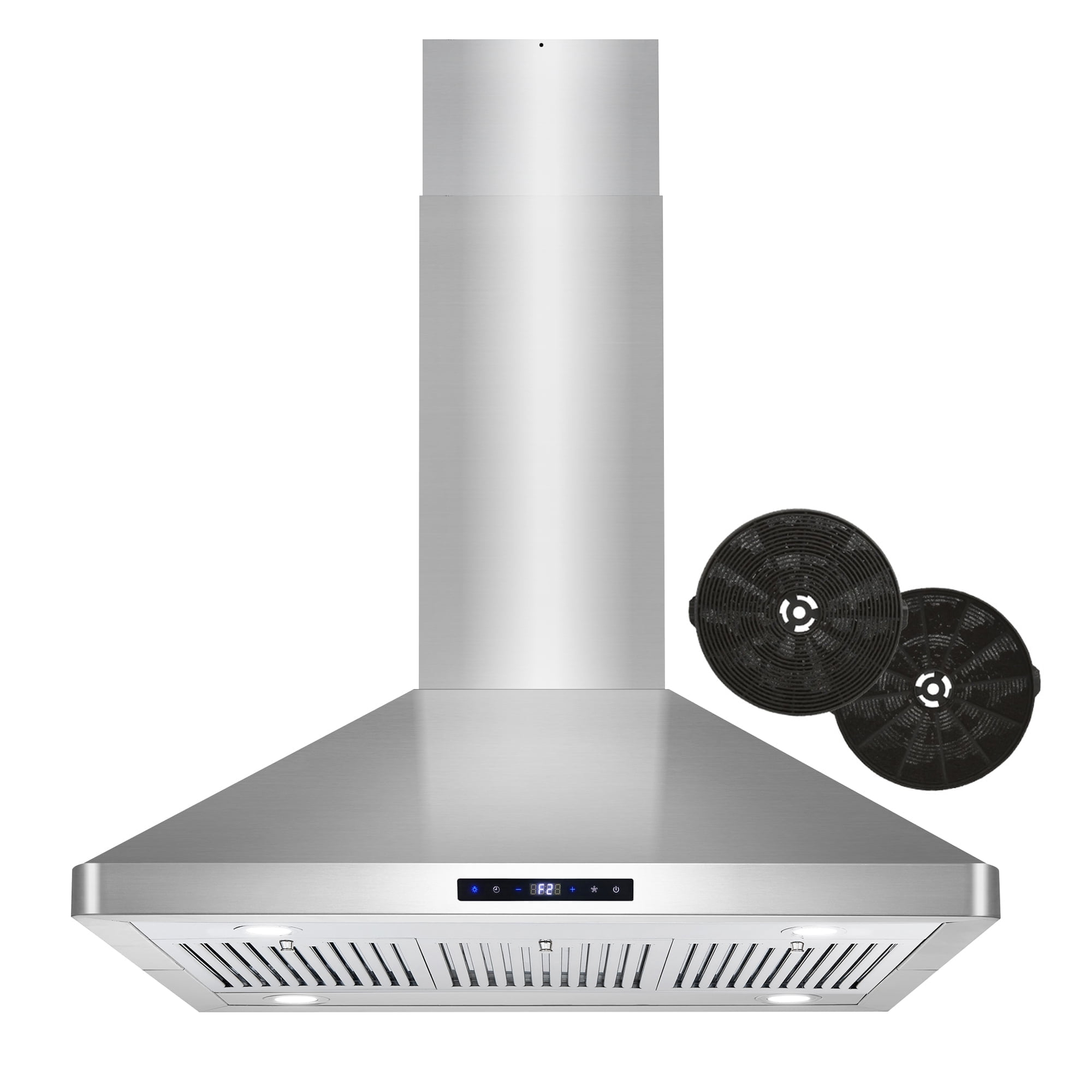 36 in. Lumin Collection Ducted Island Range Hood, Soft Touch Controls, LED Lights, Stainless Steel
