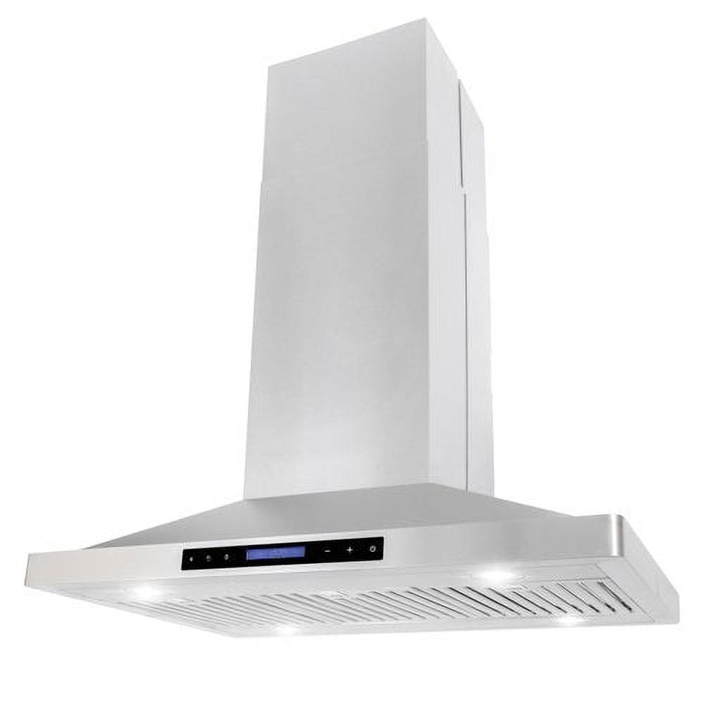Cosmo COS-63ISS90 36 in. 380 CFM Ducted Island Range Hood in Stainless Steel