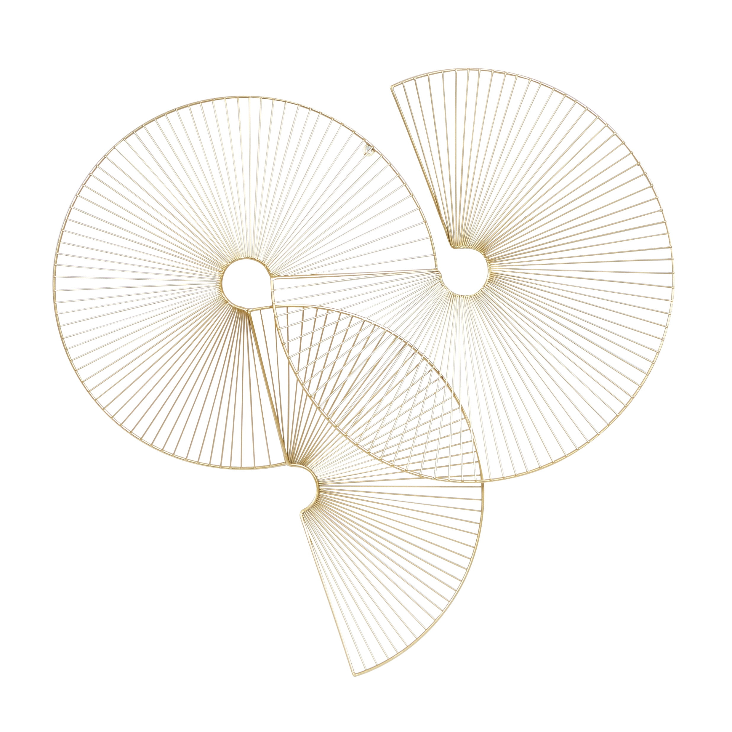 CosmoLiving by Cosmopolitan Gold Metal Half Moon Sunburst Wall Decor