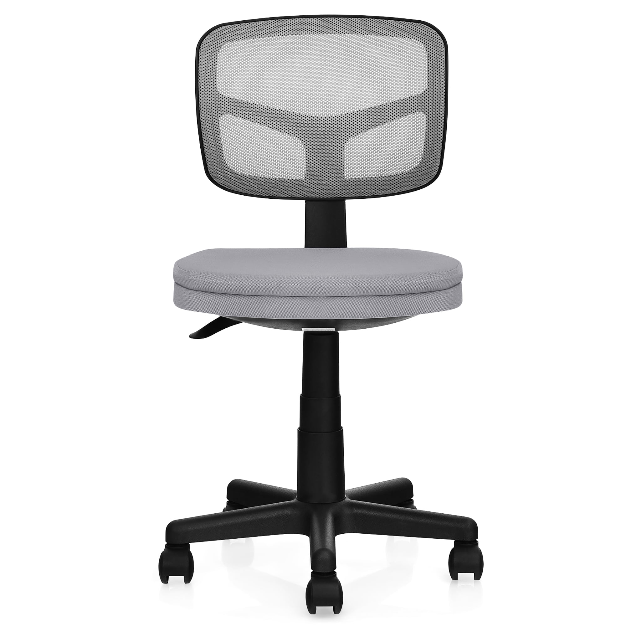 Costway Armless Office Chair Adjustable Swivel Computer Mesh Desk Chair Gray