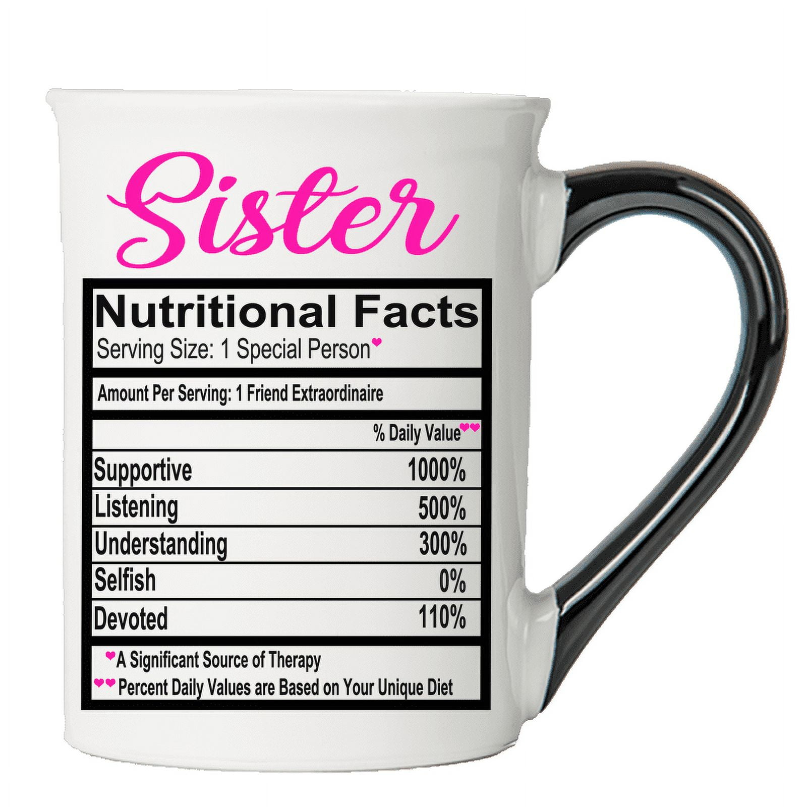 Cottage Creek Sister Mug, Sister Coffee Mug for Sisters, 16oz., 6" Multicolored