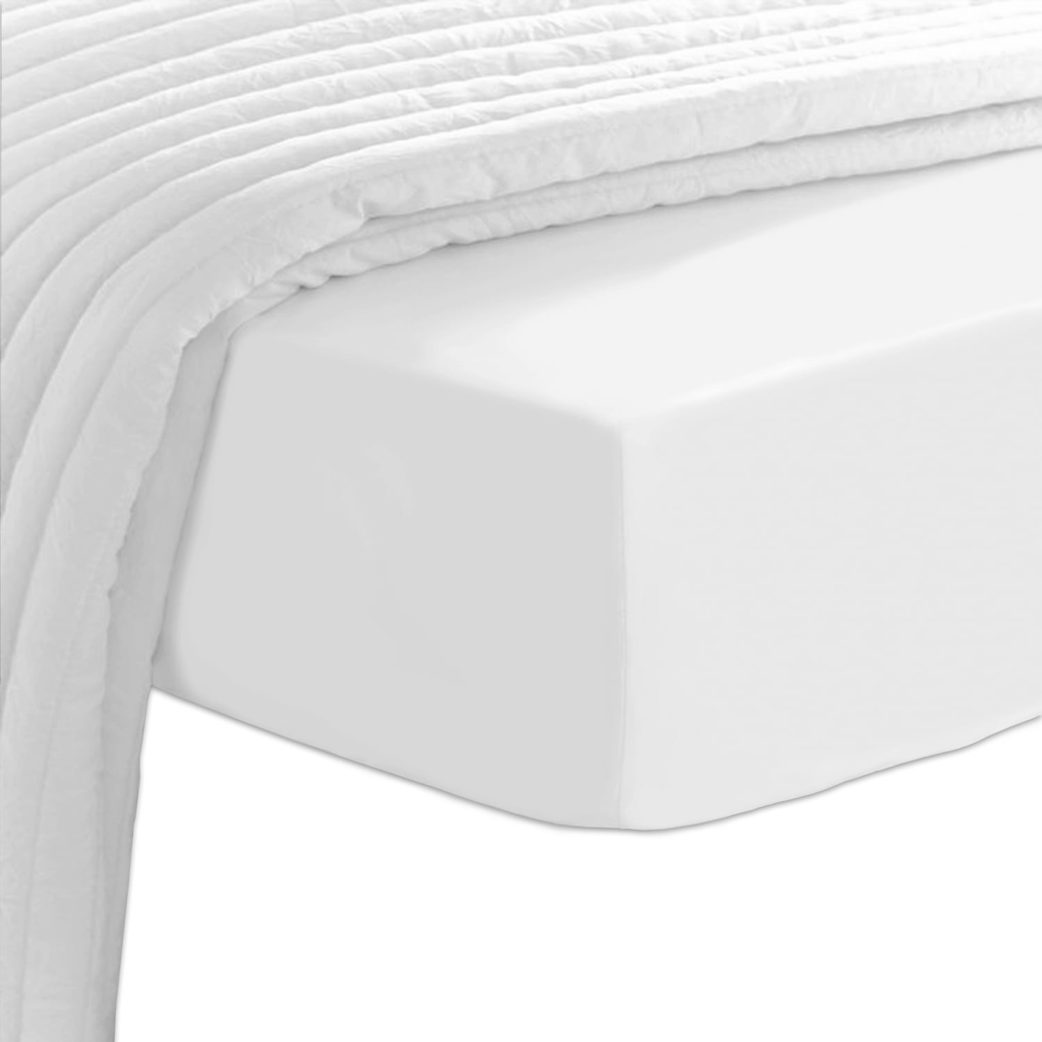 Cotton Fitted Sheet Full White, 1Pc 400 Thread Count 100% Long Staple Cotton Luxurious Sateen Fitted Bed Sheets Full, All Around Elastic Deep Poxket Sheet Fits Mattress Upto 15 Inch By Pizuna
