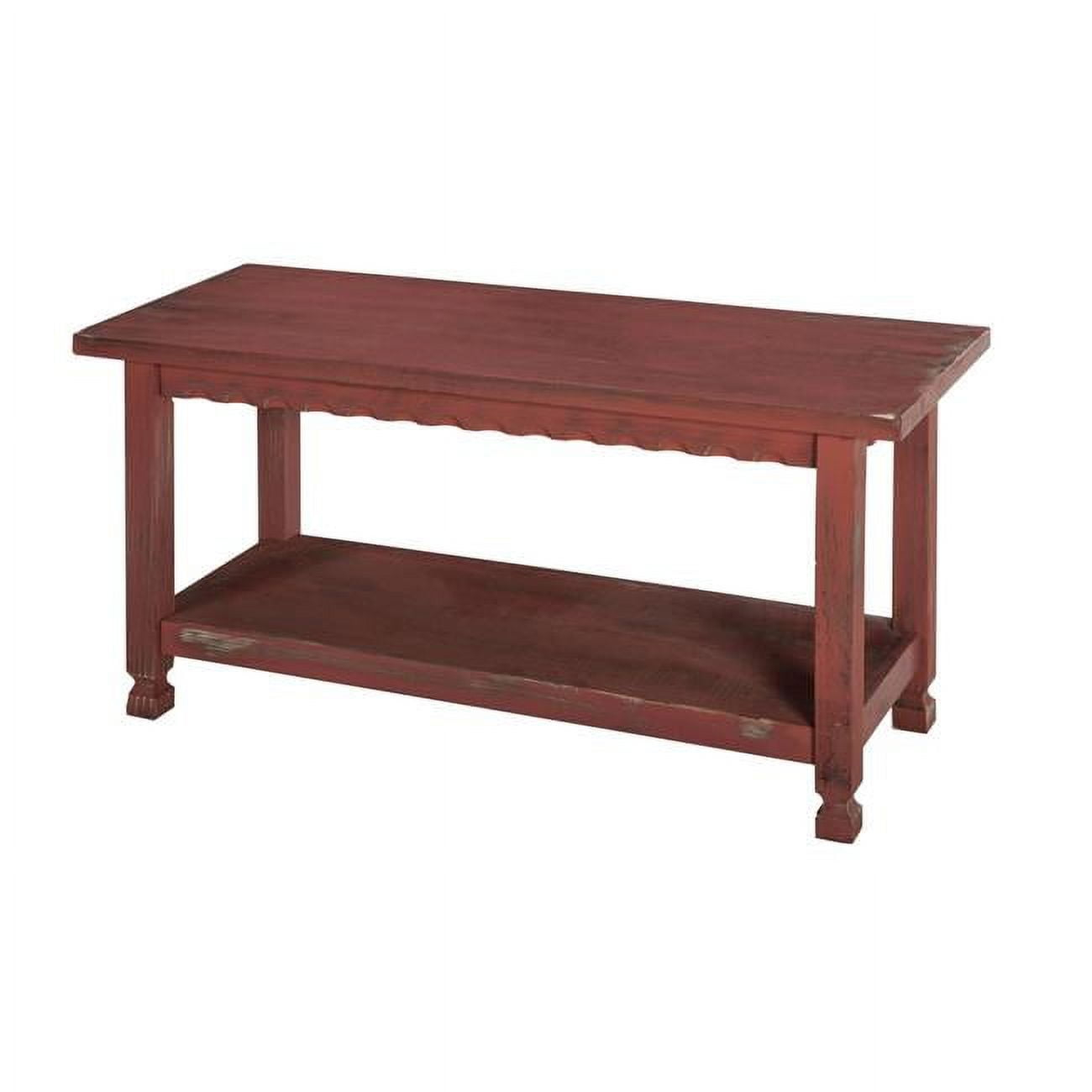 Country Cottage Bench, Red Antique