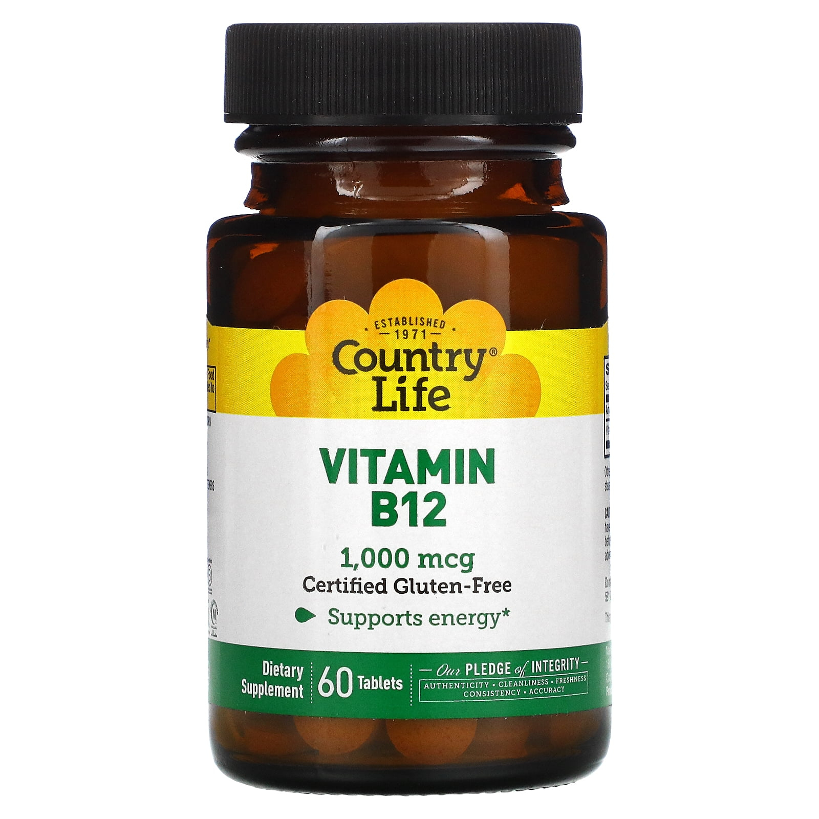 Country Life Vitamin B12 1,000 mcg 60 Tabs