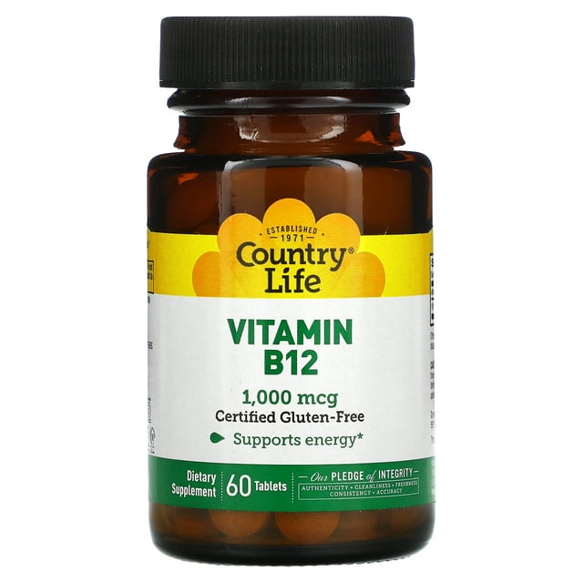 Country Life Vitamin B12 1,000 mcg 60 Tabs