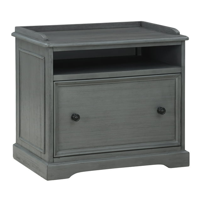 Country Meadows Engineered Wood File Cabinet in Plantation Gray