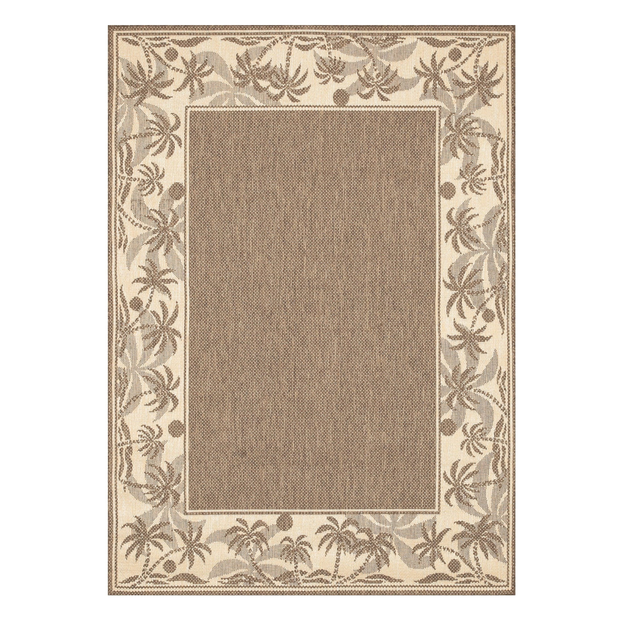 Couristan 5.75' x 9' Beige Island-Inspired Rectangular Area Throw Rug