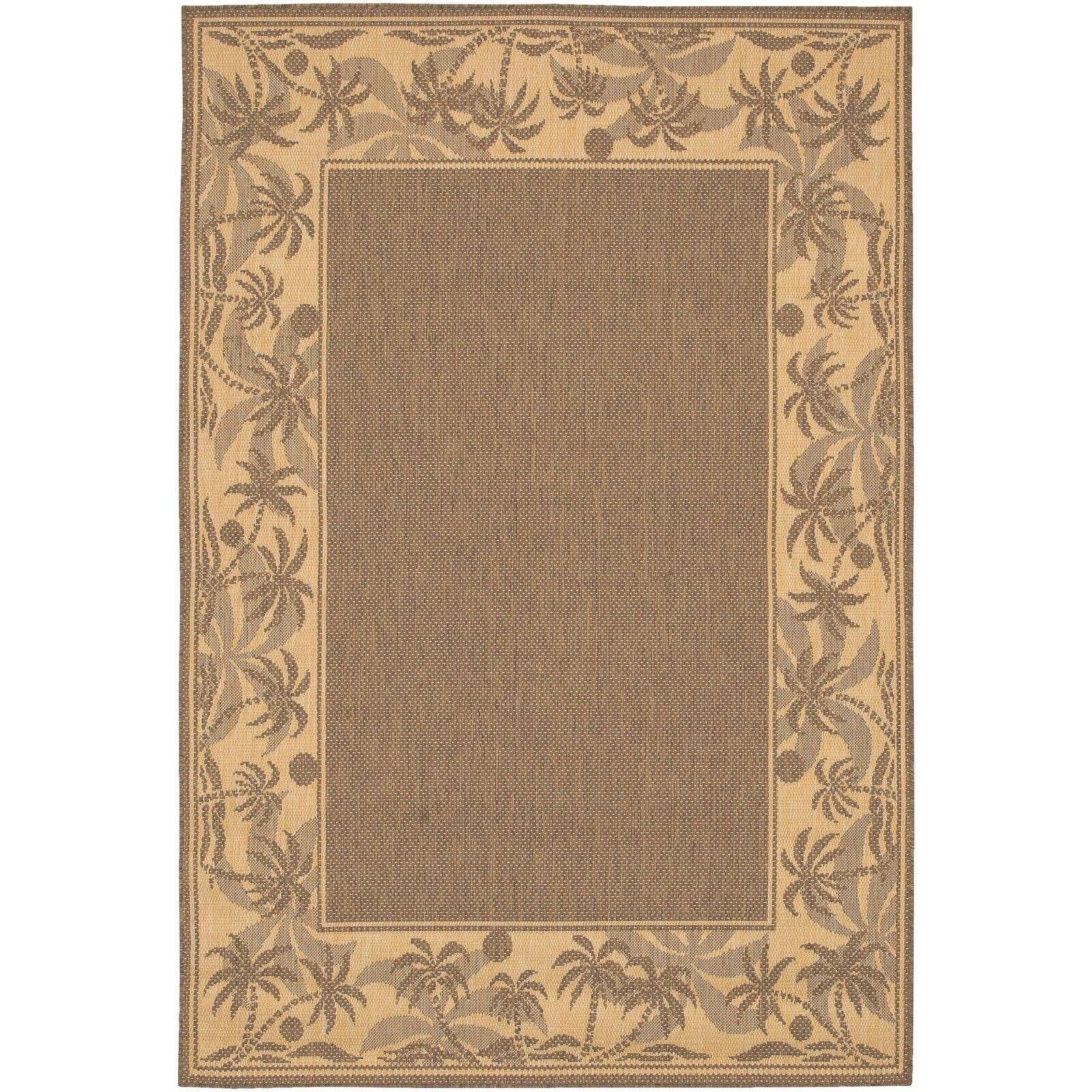 Couristan 5.75' x 9' Beige Island-Inspired Rectangular Area Throw Rug