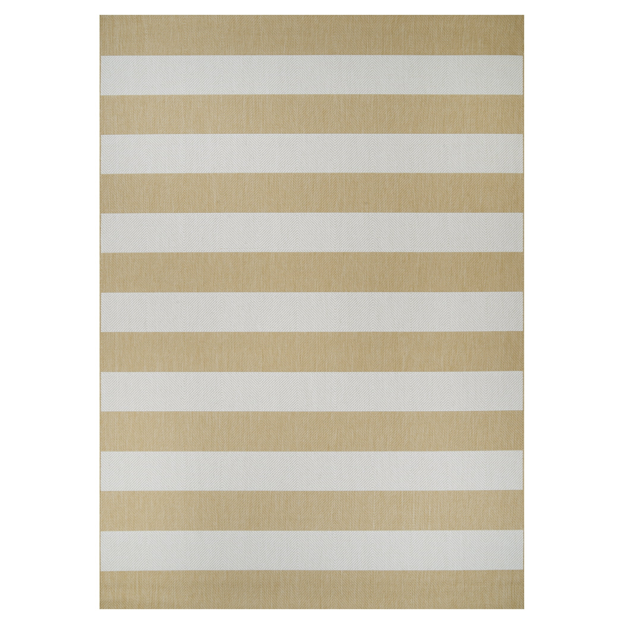 Couristan Afuera Yacht Club 2' x 3'7" Butterscotch and Ivory Stripe Outdoor Rectangle Rug