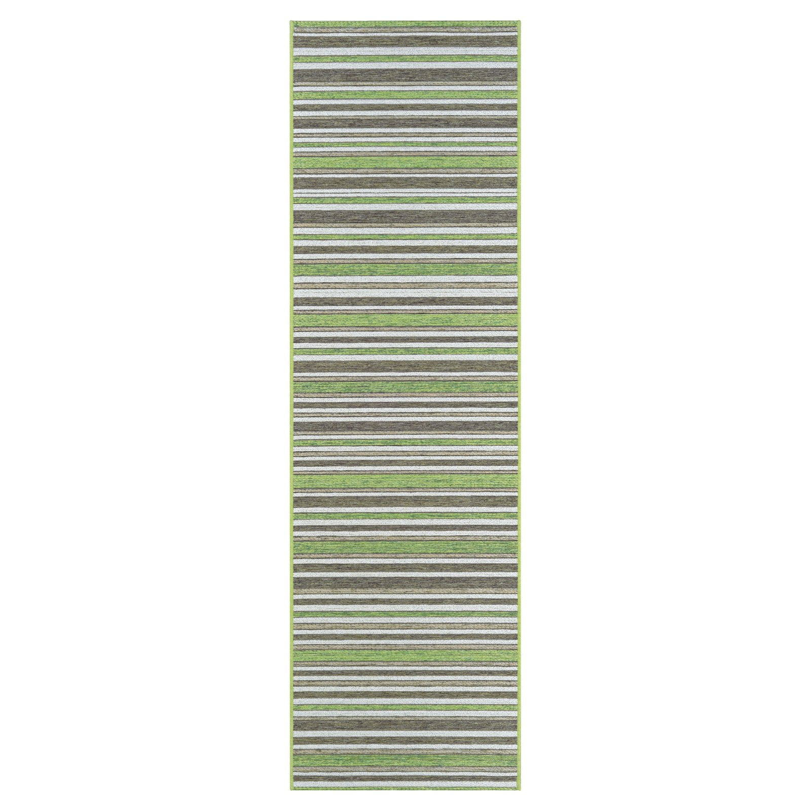Couristan Cape Brockton Indoor / Outdoor Area Rug, Hunter Green-Brown, 2'3" x 7'10" Runner