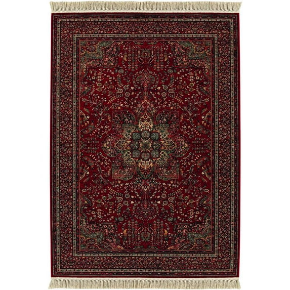 Couristan Kashimar All Over Center Medallion 2' 2" x 9' 3" Antique Red Area Rug
