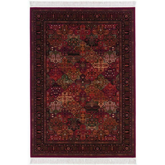 Couristan Kashimar Imperial Baktiari Wool Area Rug, 6'6" x 10'1", Antique Red