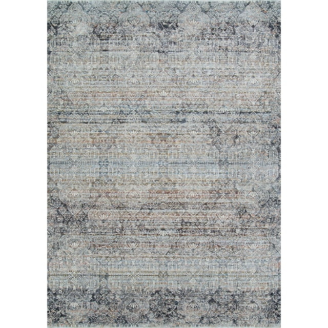 Couristan Luxor Barocco Antique Beige-Pewter Area Rug, 3'9" x 5'4"
